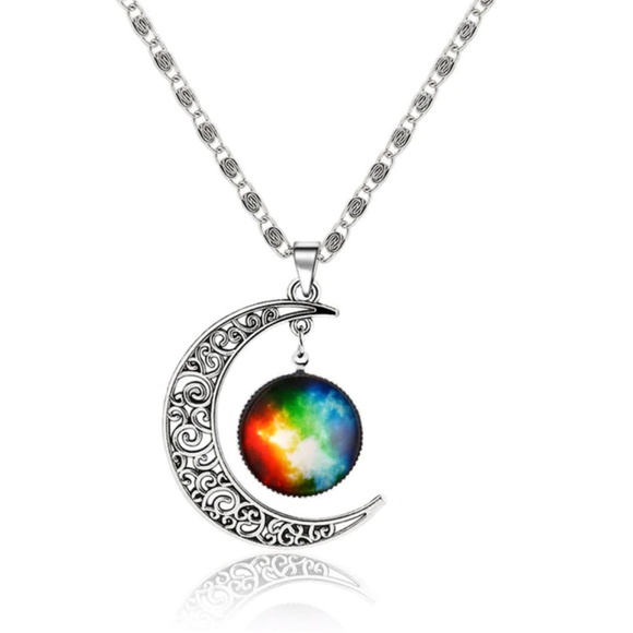 Rainbow Galaxy Necklace - Picture 1 of 2